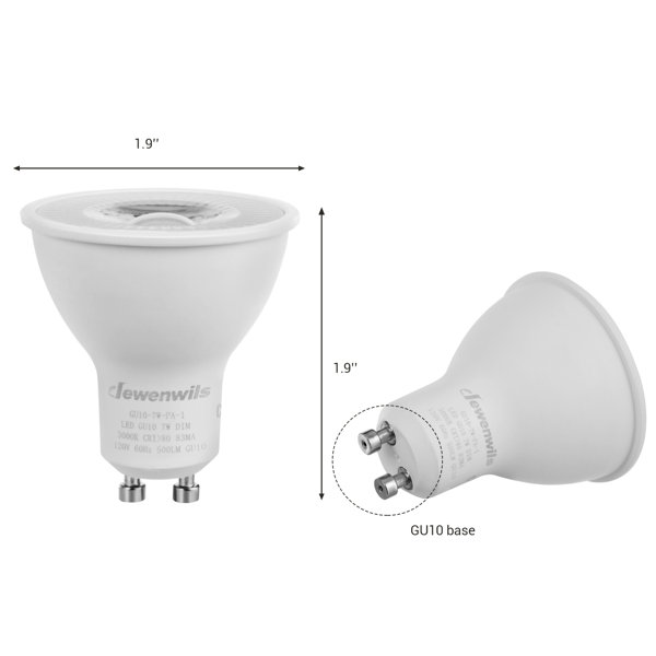 DEWENWILS 50 Watt Equivalent MR16 GU10 Bi pin Dimmable LED Bulb